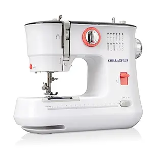 CHILLAXPLUS Sewing Machine For Home Tailoring With 12 Stitch Patterns,Stitching Machine For Home With Zig Zag,Pico,Reverse Stitch&Metal Frame,Electric Sewing Machine With Pico Presser Foot,White