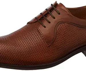 Michael Angelo Men's Costa 8201 Cognac Leather Derby Shoes -8UK