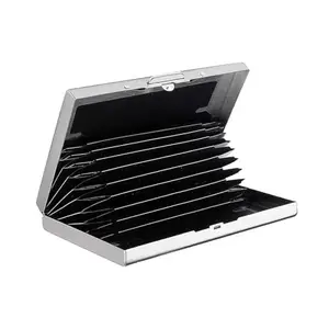 Stealodeal Silver RFID Protector Stainless Steel Silver Debit/Credit/ATM 8 Slots Men & Women Card Holder Wallet