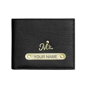 The Wallet Store Personalized Classic Style Genuine Leather Wallet for Men (Black)