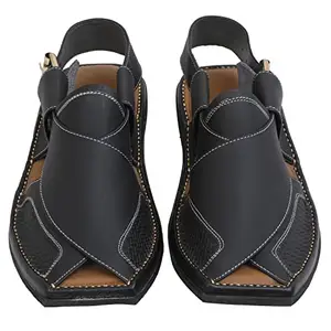 Peshawari Sandal Sada For Men - Black (9)