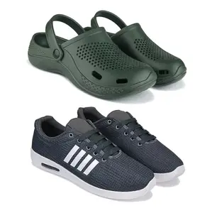 BERSACHE Lightweight Stylish Clog with Sole for Men-6068+1563 Multicolor