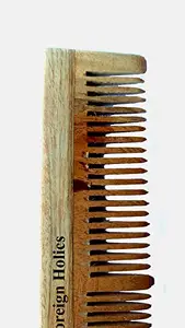Foreign Holics Natural 100% Neem Wood comb for Men 2 Pcs