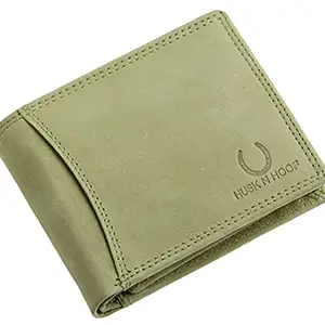 Husk N Hoof RFID Protected Leather Wallet for Men | Mens Wallet Leather | Wallets for Men | Purse for Men | Hunter Green