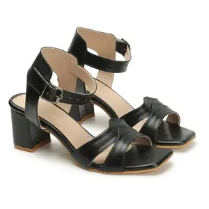 iconics Women Sandal,Black,UK-8