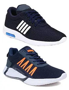 Axter Multicolor Men's Casual Sports Running Shoes 7 UK (Set of 2 Pair) (2)-9071-9312
