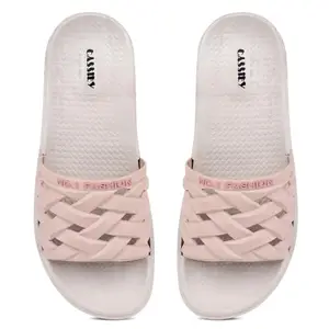 CASSIEY Women's Slip-On Slide Sandals Pink- 6 UK
