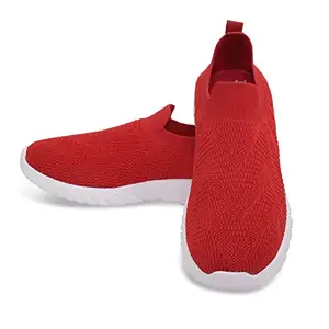 TPENT Comfortable Sports Slip-on Shoes Women/Girl's Red-6.