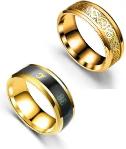 NEERAJYOTI Stainless Steel Lightweight Finger Ring with Modern Design ? Size 18