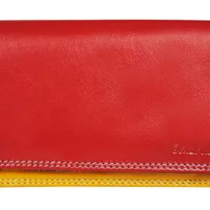 Calfnero Red-Lime Women's Wallet (6083-Red-Lime)
