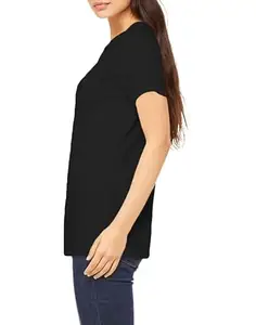 THE BLAZZE Shirt for Women Short Sleeve Regular Fit Summer Women Tops Women T Shirt Slim Women Tops Casual Round Neck Women Shirt Slim Fit L851 0017 (4XL, BLK)