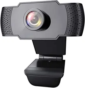 Boutique 1080P Webcam with Microphone - USB 2.0 Desktop Laptop Computer Web Camera with Auto Light Correction, Plug and Play, for Windows Mac OS, for Video Streaming, Conference, Gaming, Online Classes(Black)