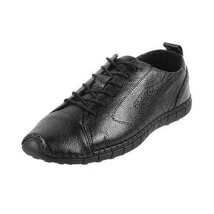 Mochi Men Black Lace-up Leather Casual Shoes UK/10 EU/44 (71-85)