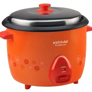 Kutchina Flora 2.2 Litre Electric Rice Cooker, 900W | Non-Stick Aluminium Cooking Pans | Stainless Steel Lid | Cool Touch Handles | Detachable Power Cord | Keep Warm Function | 2 Years Warranty price in India.
