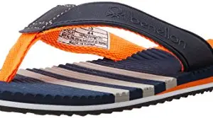 United Colors of Benetton Men's Orange and Navy 902 Flip-Flops and House Slippers - 10 UK/India (44 EU) (16P8CFFPM777I)