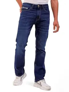 The Indian Garage Co Men Bootcut Solid Mid-Rise Stretchable Jeans