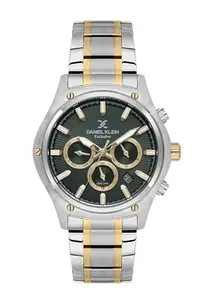 DANIEL KLEIN Men’s Dark Green Dial Stainless Steel Watch DK.1.14057-5