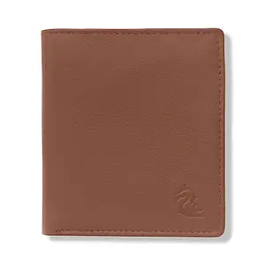 KARA Tan Genuine Leather Men's Wallet - Bifold Wallets for Men with 6 Card Slots