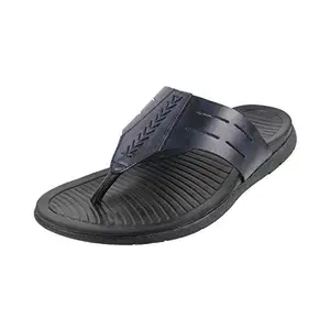 Mochi Men Blue Leather Sandals 9-UK (16-373-45-43)