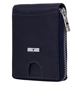URBAN FOREST Frankie Dark Blue Leather Wallet for Men