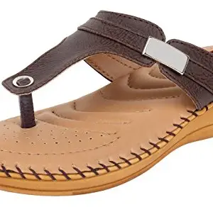 1 WALK DR SOLE ORTHOTIC COLLECTION Women's Brown Fashion Sandals - 4 UK