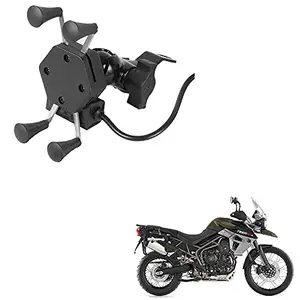 Auto Pearl -Waterproof Motorcycle Bikes Bicycle Handlebar Mount Holder Case(Upto 5.5 inches) for Cell Phone - Triumph Tiger 800 XCA