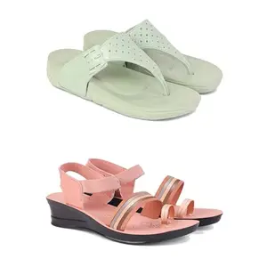 Women's Comfortable Sandal,Casual Lightweight Sandal for Everyday Wear I (Combo 2)-1983-1959-5-EURO-36