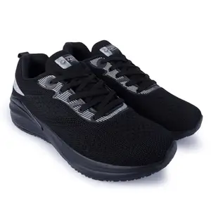 Lancer Mens FLASH-17-FBLK Black Running Shoe, 8