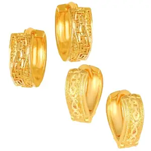 VFJ VIGHNAHARTA FASHION JEWELLERY Vighnaharta Golden Brass Studs Earrings For Women[VFJ1719-1785ERG]