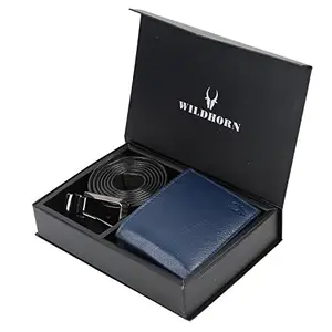 WildHorn Men’s Blue Wallet Combo