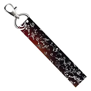 ISEE 360® Music Notes Lanyard Bag Tag with Swivel Lobster for Gift Luggage Bags Backpack Laptop Bags Students L X H 5 X 0.8 INCH
