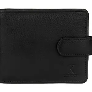 K London Bi-Fold Leather Men's Wallet (2524_blk)