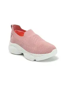 Carlton London Women Pink Comfortable Slip On Snakeer with Heels, for for Casual, Walking & Daily Use (41)