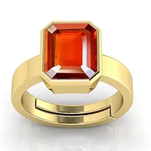 Akshita gems Natural Gomed Stone 14.00 Ratti Astrological Gold Ring Adjustable Gomed Hessonite Astrological Gemstone