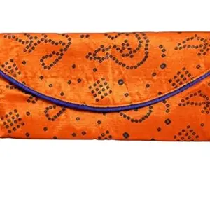 Oranage Gujrati mashru Silk Wallet