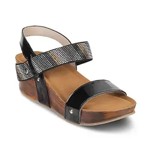 Sole Head Women'S 195 Black Fashion Sandals-3 Uk (36 Eu) (195Black36)(Black_Faux Leather)