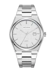 Unique Patter Dial Stainless Steel Strap Analog Watch for Men