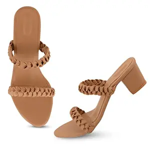 fashion woman and girl Hunt Heel sandal (Green, numeric_6) (Brown Tan, numeric_3)