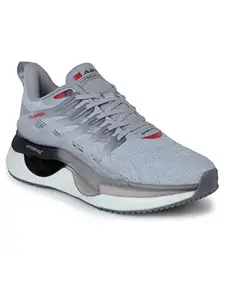ABROS Mens Sports Shoes ASSG1294O-L.GREY/RED-10