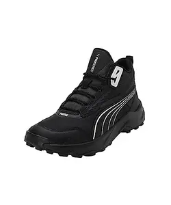 Puma Unisex-Adult Obstruct Pro Mid Black-Dark Coal-White Running Shoe - 9 UK (37868901)