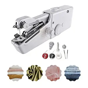 Electric Handy Sewing/Stitch Handheld Cordless Portable White Sewing Machine for Home Tailoring, Hand Machine | Mini Silai | White Hand Machine SIZE 10X10X10CM WEIGHT-400GR