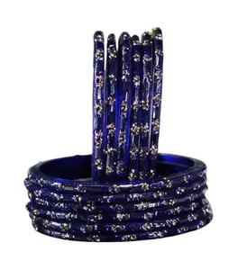 The Golden Cascade Fancy Glass Bangles for Women | Stylish Traditional Look Party, Wear Function, Wedding, Daily Use Bangle for Girls & Ladies (Pack of 12) (MONTANA, 2.6)