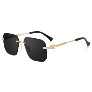 Visit the Dervin Store Dervin UV Protected Square Rimless Sunglasses for Men and Women