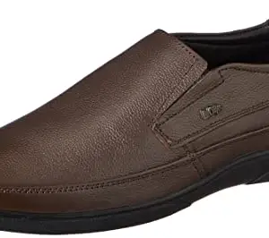 Lee Cooper Men's LC5009E Leather Formal Slip on Shoes_Brown_6UK