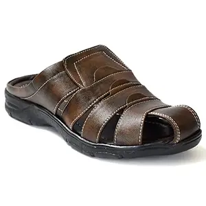 AJANTA Men Tan Flats Sandal CG1074