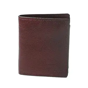 STOP by Shoppers Leather Mens Formal Wear Wallet (Brown, Free Size)