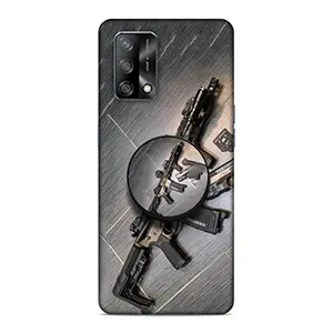 Screaming Ranngers Screaming Ranngers Designer Printed Hard Matt Finish Mobile Case Back Cover with Mobile Holder for Oppo F19 (Guns)
