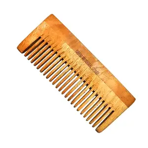BlackLaoban Handmade Wooden Combs Big Size Kacchi Neem Wood Comb Set - Neem Comb Combo For Men & Women Hair Growth - Anti Dandruff, Detangling Hair Fall Control Kanghi Wide Tooth