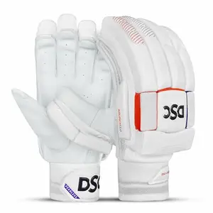 DSC Krunch 7.0 Batting Gloves for Mens, Size-Mens, Right Hand, White Orange