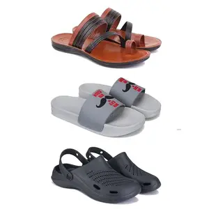 DRACKFOOT Men's Sandals | Lightweight Wear| Stylish & Easy to Wear For Men's GR-SAN-(3-COMBO)-3151-1590-3146-10